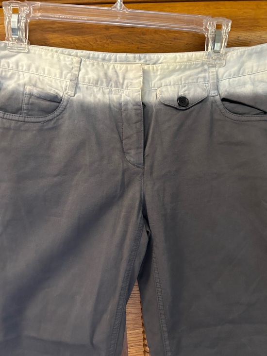 Prada cropped trousers. Ombre dipped gray gradient to a lighter waistband. 42 sz - Picture 2 of 8